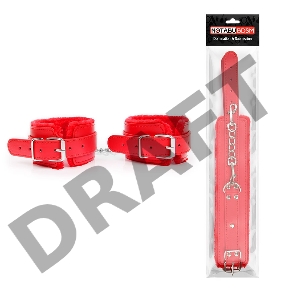 Красные мягкие оковы на регулируемых ремешках