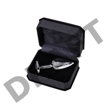 Анальная втулка Metal by TOYFA, металл, серебряная, с черным кристаллом, 10 см, Ø 4 см, 360 г