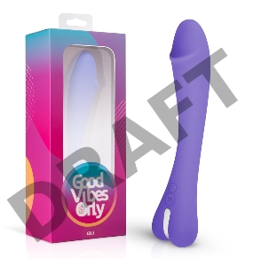 Фиолетовый вибратор для G-стимуляции Gili G-Spot Vibrator - 22 см.