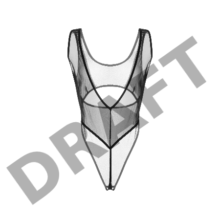 Эротическое боди Waname Lightness черное (42-44)