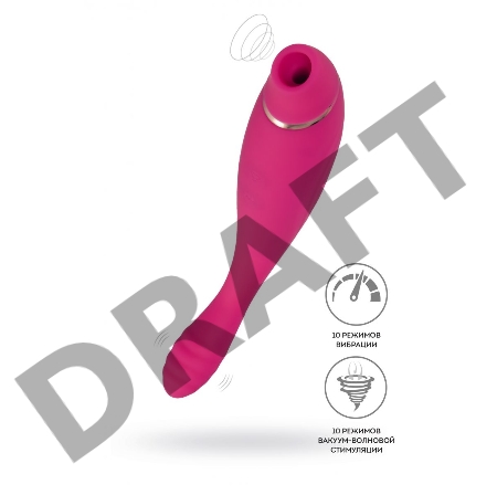 Вибратор JOS Danvi с вакуум-волновой стимуляцией, силикон, розовый, 21,5 см