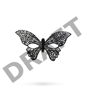 Нитяная маска в форме бабочки