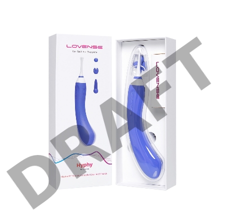 Вибратор LOVENSE Hyphy  с клиторальным стимулятором, силикон, фиолетовый, 21,6 см