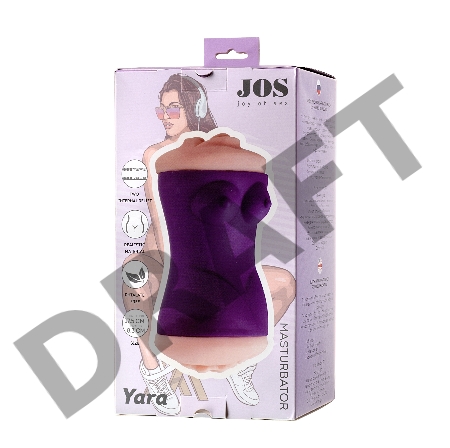 Мастурбатор двусторонний JOS YARA, TPR, телесный, 17,5 см