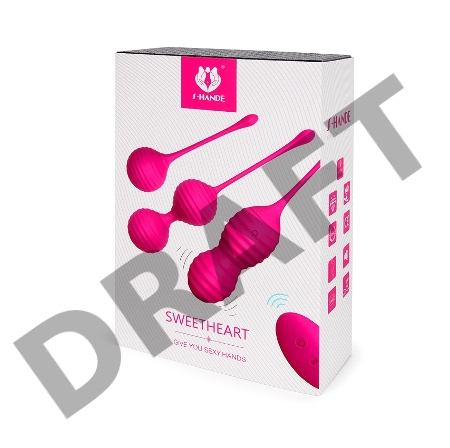 Набор из 3 ярко-розовых вагинальных шариков SWEETHEART