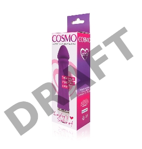 Фиолетовый силиконовый вибратор Cosmo - 13 см.