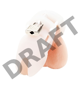 Силиконовая клетка целомудрия для члена с замком