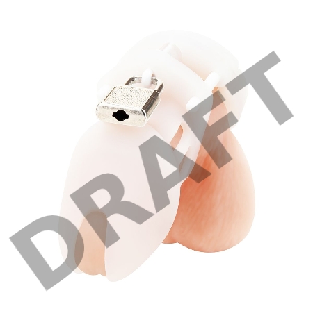 Силиконовая клетка целомудрия для члена с замком