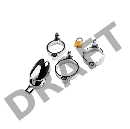 Пояс верности мужской TOYFA Metal, серебряный