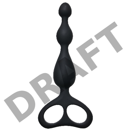 Чёрная анальная цепочка Ultimate Beads - 17 см.