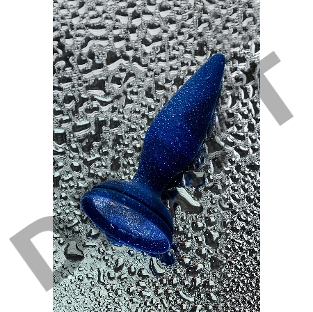 Анальная вибровтулка O'Play Unico с пультом ДУ, силикон, синий, 13,5 см.