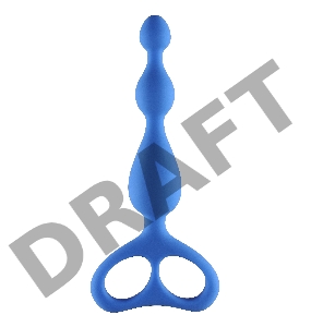 Синяя анальная цепочка Ultimate Beads - 17 см.