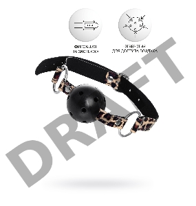 Кляп Anonymo #0302, ABS пластик, черный, 64 см