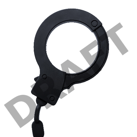 Наручники Штучки-дрючки, силикон, черные, 33 см