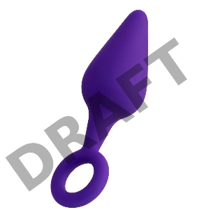 Анальная втулка Штучки-дрючки, водонепроницаемая, силикон, фиолетовая, 11,5 см, Ø 3,3 см