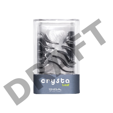 Нереалистичный мастурбатор TENGA Crysta Leaf, TPE, прозрачный, 15,5 см
