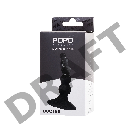 Анальная втулка POPO Pleasure by TOYFA Bootes, силикон, черная, 10 см, Ø 2,5 см