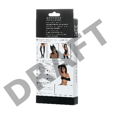 Перчатки Glossy из материала Wetlook выше локтя, черный, L