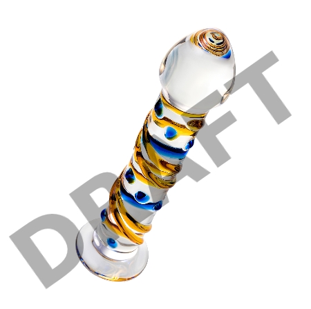 Нереалистичный фаллоимитатор Sexus Glass, стекло, прозрачный, 17,5 см