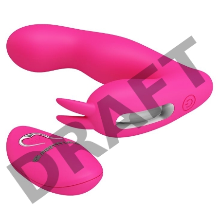 Розовый вибростимулятор с клиторальным отростком Josephine