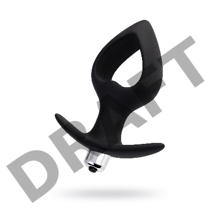 Анальная вибровтулка-расширитель POPO Pleasure by TOYFA Cordis M, силикон, черная, 14 см, Ø 5,5