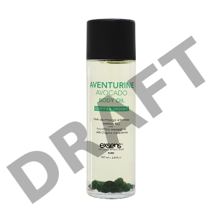 Органическое массажное масло с камнями AVENTURINE AVOCADO (Авокадо)