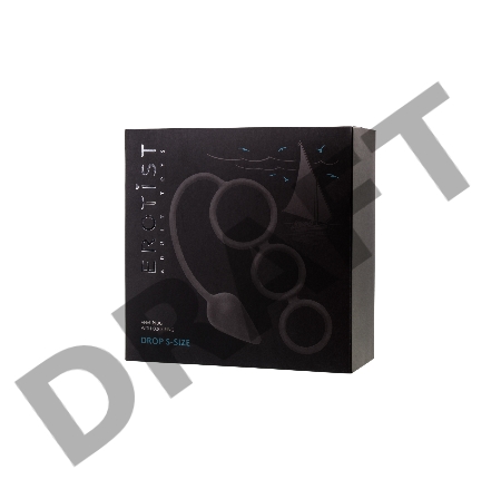 Анальная пробка Erotist с эрекционным кольцом, силикон, черная, 20 см