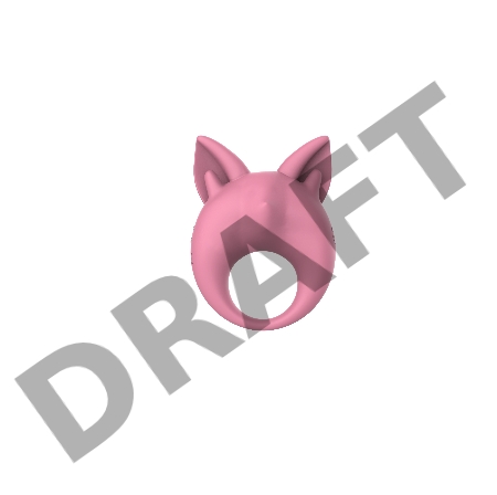 Перезаряжаемое кольцо для клиторальной стимуляции MiMi Animals Kitten Kiki Pink 7200-01lola