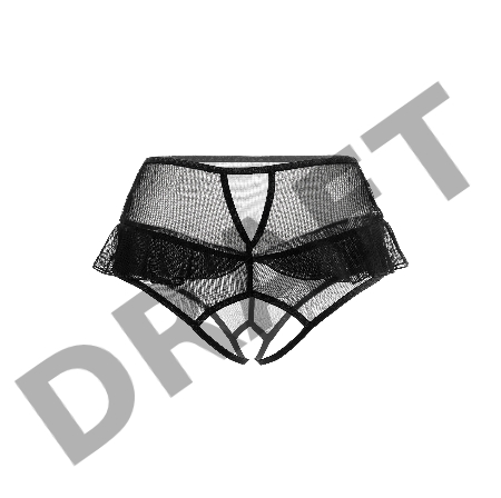 Эротические трусики с высокой посадкой Erolanta Lana, черный (42-44)