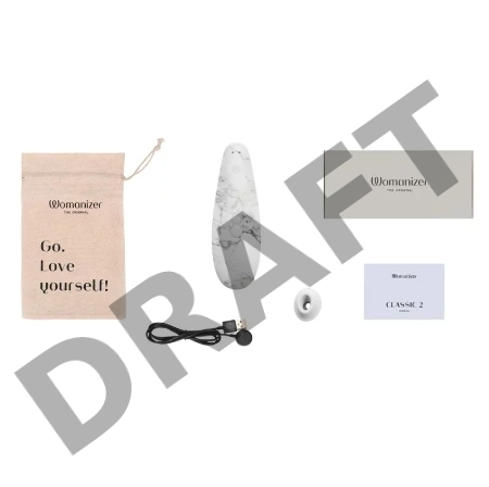 Белый бесконтактный клиторальный стимулятор Womanizer Marilyn Monroe Special Edition