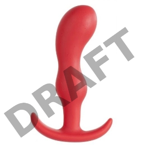 Красный плаг изогнутой формы - 12 см.