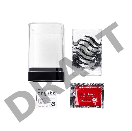 Нереалистичный мастурбатор TENGA Crysta Leaf, TPE, прозрачный, 15,5 см