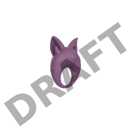 Перезаряжаемое кольцо для клиторальной стимуляции MiMi Animals Kitten Kiki Purple 7200-03lola