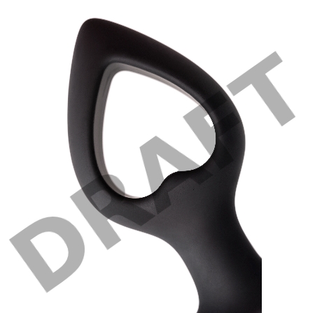 Анальная вибровтулка-расширитель POPO Pleasure by TOYFA Cordis M, силикон, черная, 14 см, Ø 5,5