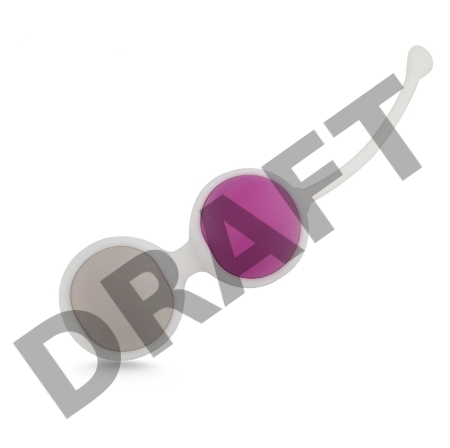 Вагинальные шарики разного веса в белом держателе