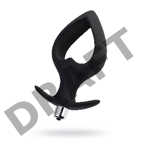 Анальная вибровтулка-расширитель POPO Pleasure by TOYFA Cordis, силикон, черная, 17 см, Ø 7,5 см