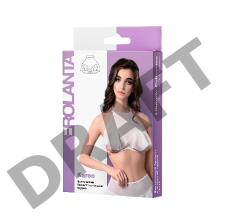Эротический бралетт Erolanta Karen с открытой грудью, белый (50-52)