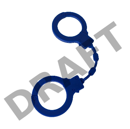 Наручники Штучки-дрючки, силикон, синие, 33 см