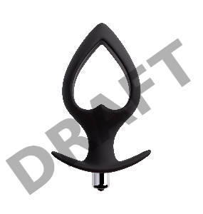 Анальная вибровтулка-расширитель POPO Pleasure by TOYFA Cordis, силикон, черная, 17 см, Ø 7,5 см