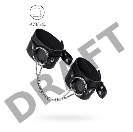 Оковы Pecado BDSM, из толстой кожи с люверсами, натуральная кожа, чёрные