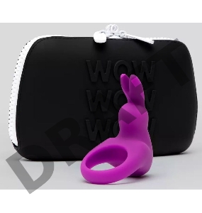 Фиолетовое эрекционное виброкольцо Happy Rabbit Cock Ring Kit