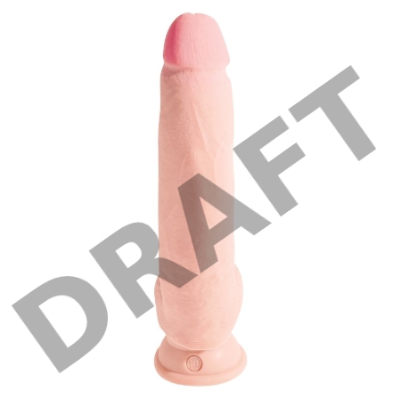 Фаллоимитатор на присоске Тройная плотность King Cock Plus 10 Triple Density Cock with Balls - Flesh