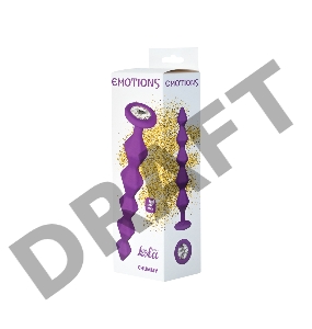 Фиолетовая анальная цепочка с кристаллом Chummy - 16 см.