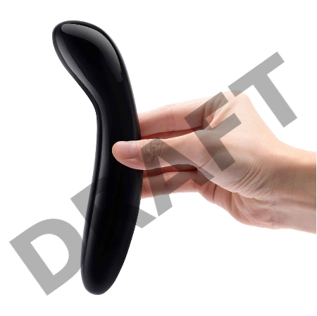 Массажер для G-точки le WAND Crystal G-Wand черный обсидиан