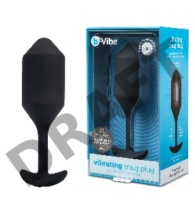 Черная пробка для ношения с вибрацией Snug Plug 4 - 14 см.
