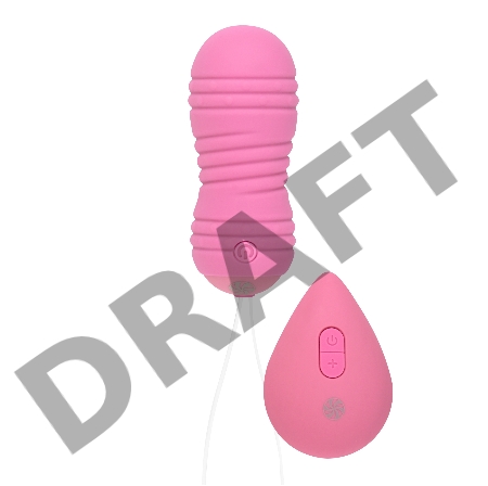 Розовые вагинальные виброшарики с пультом ДУ Ray - 8,3 см.