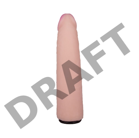 Телесная изогнутая насадка Harness с коннектором GREEN LINE - 17,5 см.