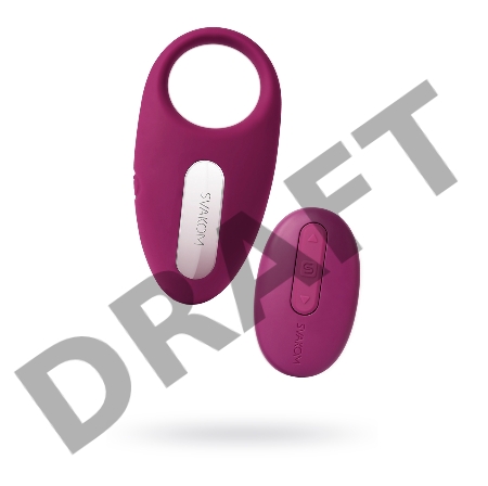 Виброкольцо Svakom Winni, пульт,силикон, фиолетовый, 9 см