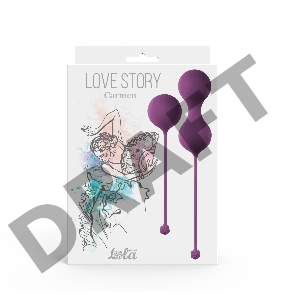 Набор фиолетовых вагинальных шариков Love Story Carmen