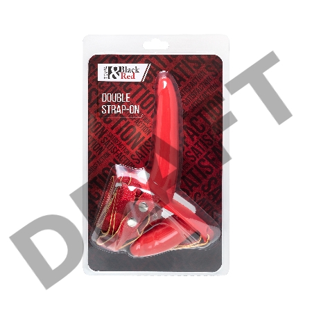 Страпон на креплении Black&Red by TOYFA, силикон, красный, 24 см